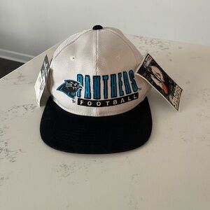 Vintage 90's STARTER Panthers Cap with Black and White Design NWT